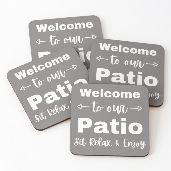 Item preview, Patio Throw Pillow Welcome to Our Patio Decor Pillow Cushion and Signs designed and sold by Teez-Me.