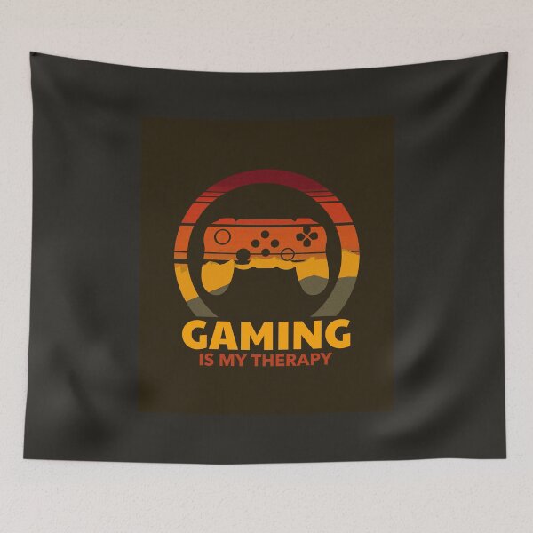 Item preview, Gaming is my Therapy Sunset Retro Design designed and sold by boopsblunt.