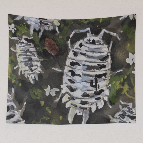 Item preview, Pintura Gouache de isópodos de vaca lechera designed and sold by wedew3.