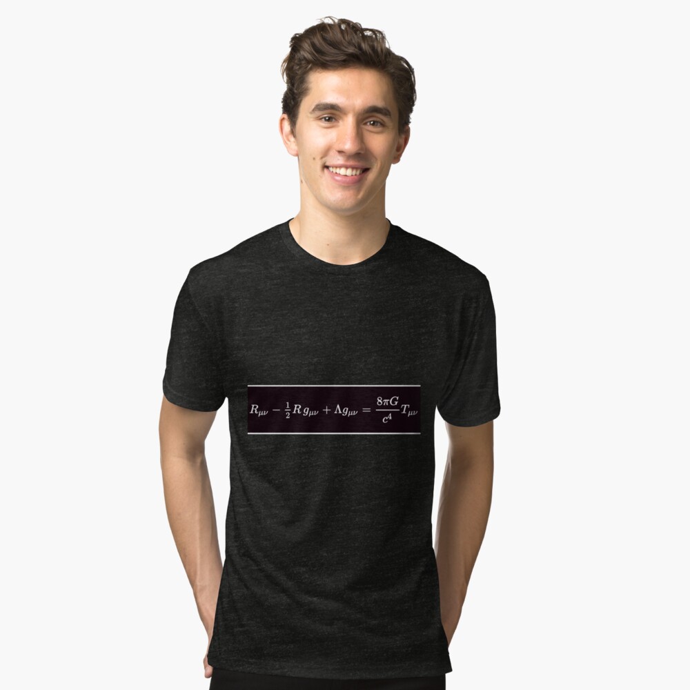 Einstein Field Equations, ra,triblend_tee,x2150,black_triblend,front-c,242,133,1000,1000-bg,f8f8f8