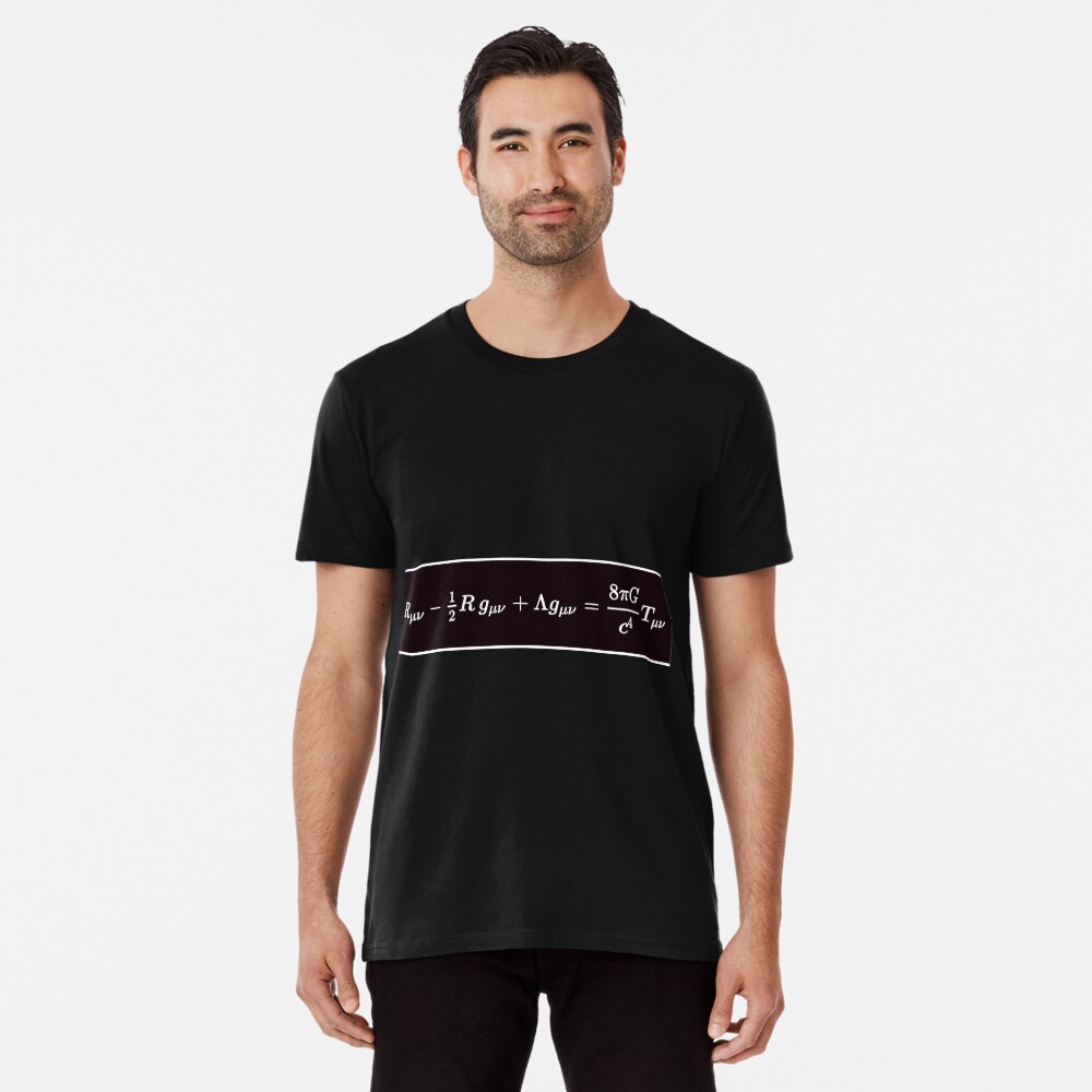 Einstein Field Equations, ssrco,mens_premium_t_shirt,mens,101010:01c5ca27c6,front,square_three_quarter,x1000-bg,f8f8f8