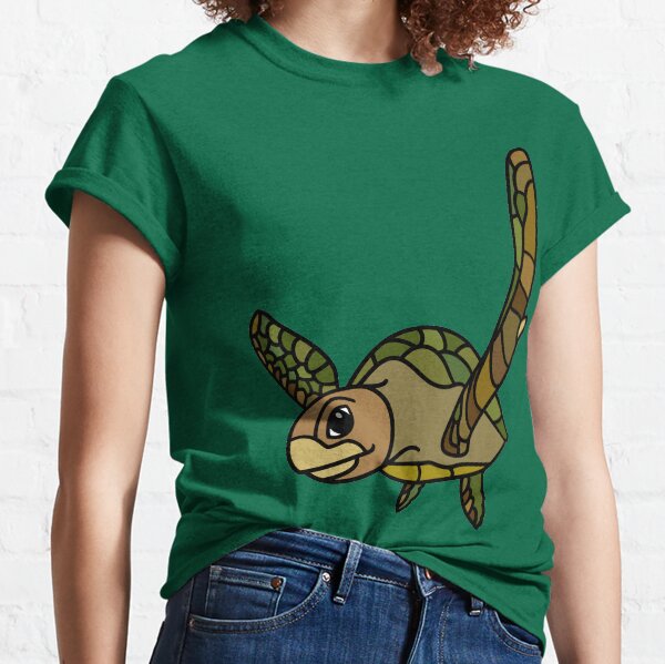 Green Turtle Australian Ocean Animal coloured. Classic T-Shirt