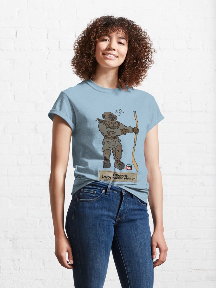 Alternate view of Original Underwater Hockey Diving Bell Classic T-Shirt