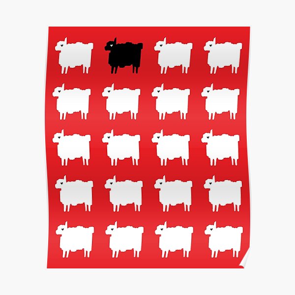 Pull mouton noir de Diana Poster