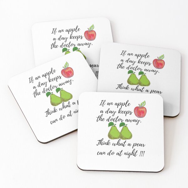 Item preview, An Apple A Day Keeps The Doctor Away Think What A Pear Can do At Night. designed and sold by MacjarrGems.