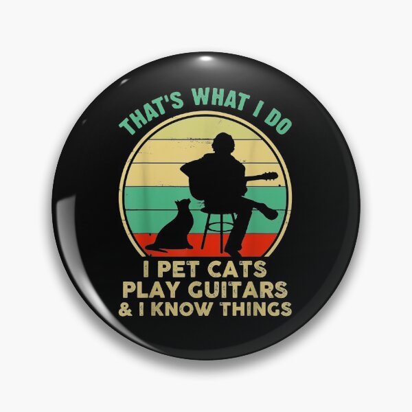 Item preview, That's What I Do Pet Cats Play Guitar I Know Thing Vintage  designed and sold by charissamo77.