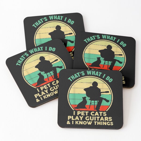 Item preview, That's What I Do Pet Cats Play Guitar I Know Thing Vintage  designed and sold by charissamo77.