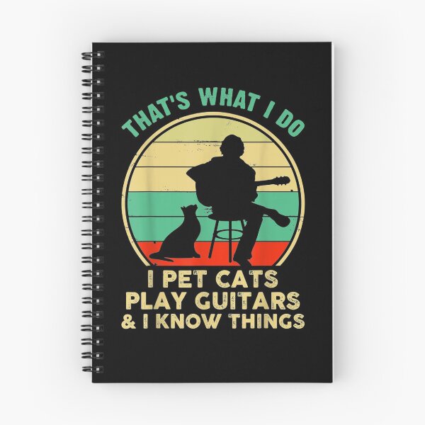 Item preview, That's What I Do Pet Cats Play Guitar I Know Thing Vintage  designed and sold by charissamo77.