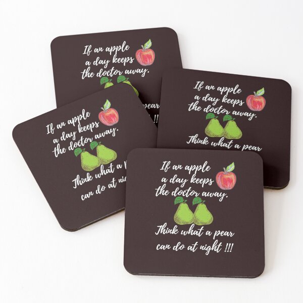 Item preview, An Apple A Day Keeps The Doctor Away Think What A Pear Can do At Night. designed and sold by MacjarrGems.