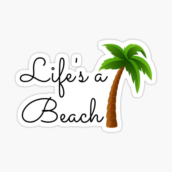 Life's A Beach Vinyl Car Decals Life's A Beach Enjoy The Waves Signage Window Decal Beach Sticker Beach Decal Car Decal