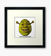 Not In My Swamp - Shrek Framed Print