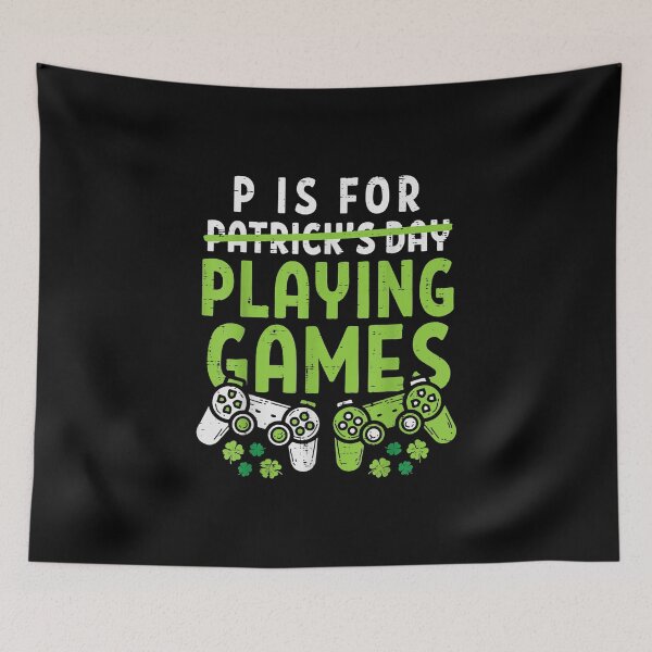 Item preview, P Is For Playing Video Games Boys St Patricks Day designed and sold by AngelJames.