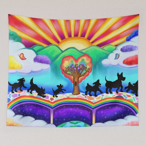 Item preview, Dogs Arrival at the Rainbow Bridge  designed and sold by Deborah Camp.