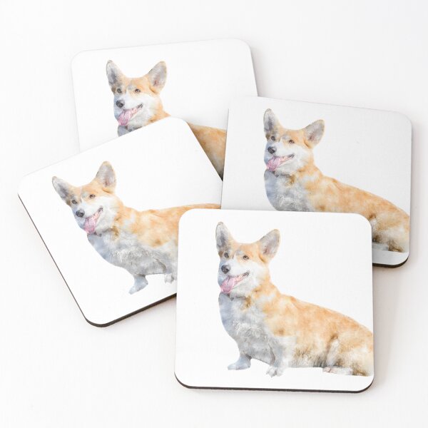 Item preview, Happy Corgi Watercolor Artwork designed and sold by Typeglyphs.