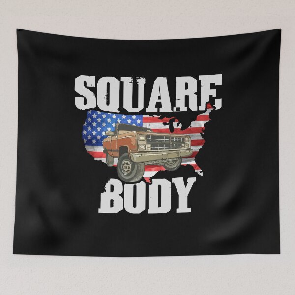 Item preview, Square Body - American Flag Truck Lovers designed and sold by roxy7922.