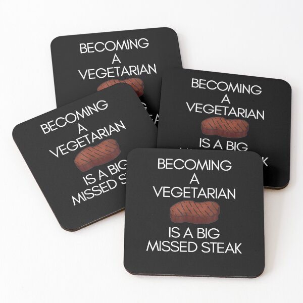 Item preview, Funny Pun Becoming A Vegetarian Is A Big Missed Steak  designed and sold by charissamo77.