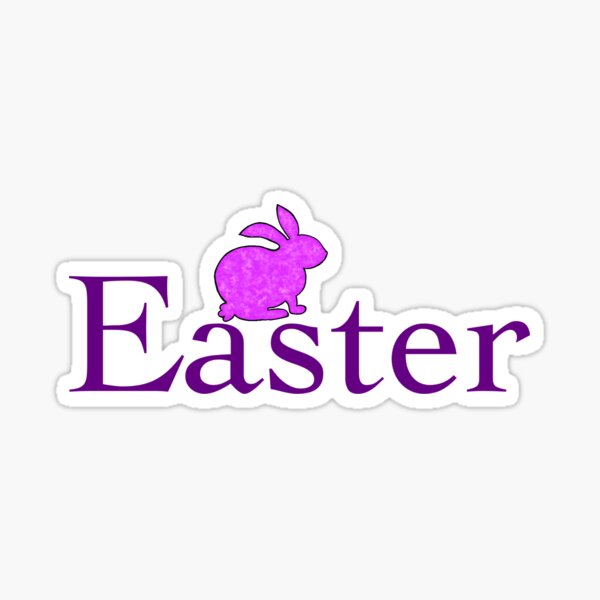 Item preview, Easter with Bunny Rabbit  designed and sold by MessagInAWord.