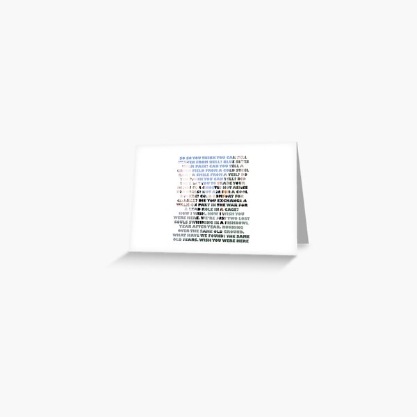 Item preview, Wish You Were Here by Pink Floyd Lyrics designed and sold by XanderMM17.