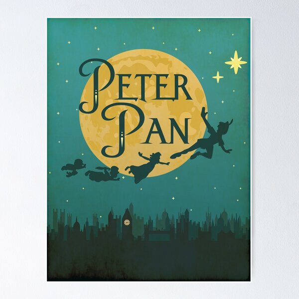Hook Peter Pan Minimal Movie Illustrated Poster