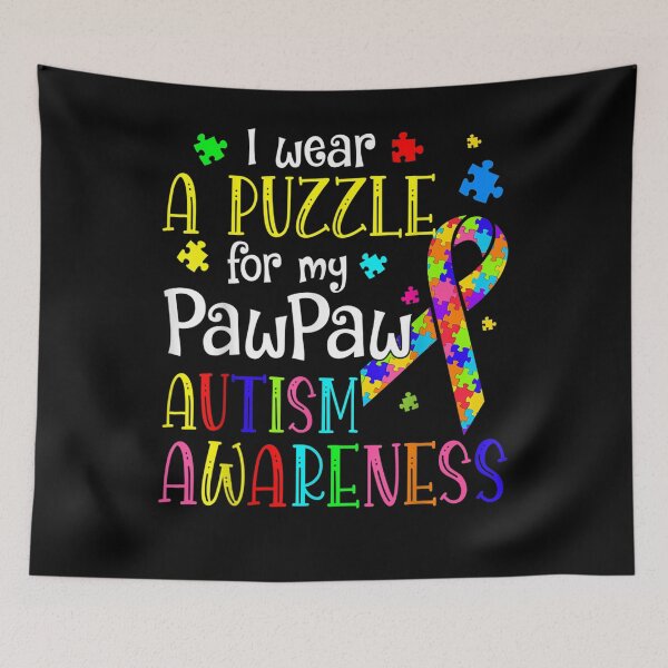 Item preview, I Wear A Puzzle For My Paw Paw Autism Awareness Gift  designed and sold by charissamo77.