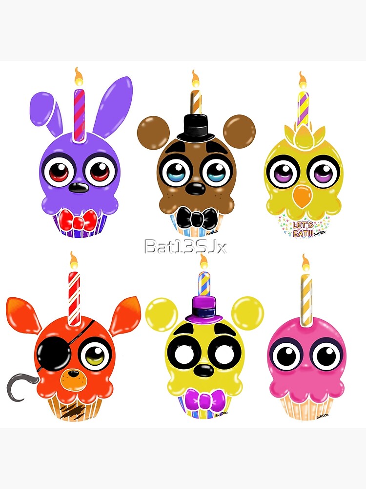 fnaf-cupcakes-6-art-print-for-sale-by-bat13sjx-redbubble
