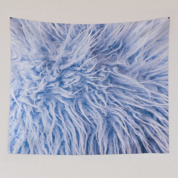 Item preview, Soft Blue Color Faux Fur Fabric Fluffy | Faux Fur | Faux Fur Fabric Fluffy Texture designed and sold by graphic-genie.