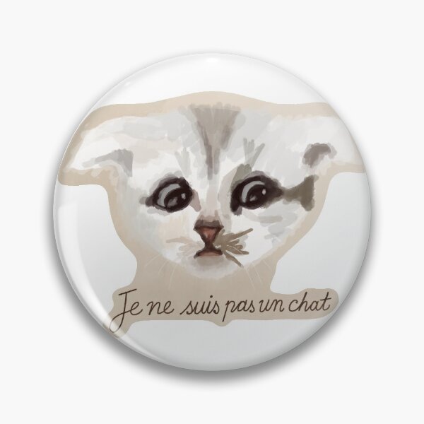 Item preview, Je Ne Suis Paw - Magritte Cat (die cut) designed and sold by sgtsatchel000.