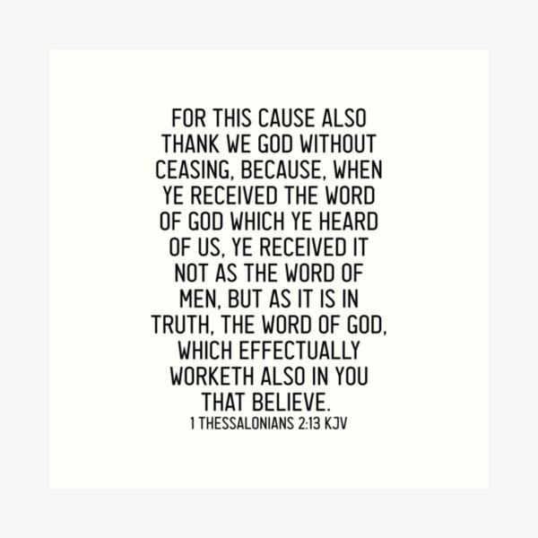 Item preview, 1 Thessalonians 2:13 KJV designed and sold by Logosdesignshop.