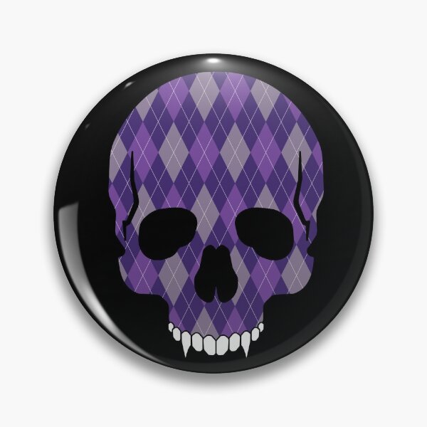 Item preview, Patterned Vampire Skull - Purple Argyle designed and sold by DapperZombee.