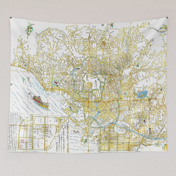 Item preview, 1681 Edo Period Imperial Map of Tokyo designed and sold by Rantan1618.