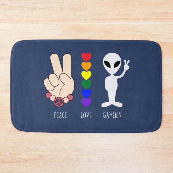 Item preview, Peace Love Gaylien, Funny Gay gift, Gay Alien gift designed and sold by calalassy.