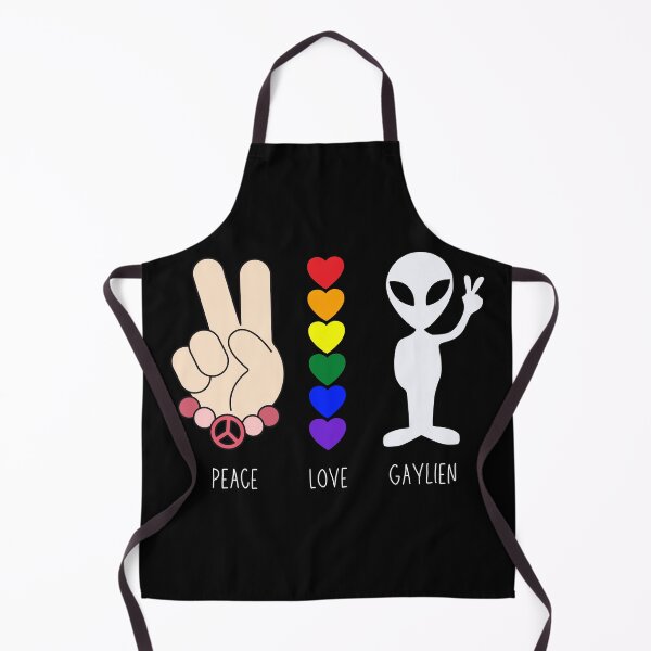 Item preview, Peace Love Gaylien, Funny Gay gift, Gay Alien gift designed and sold by calalassy.