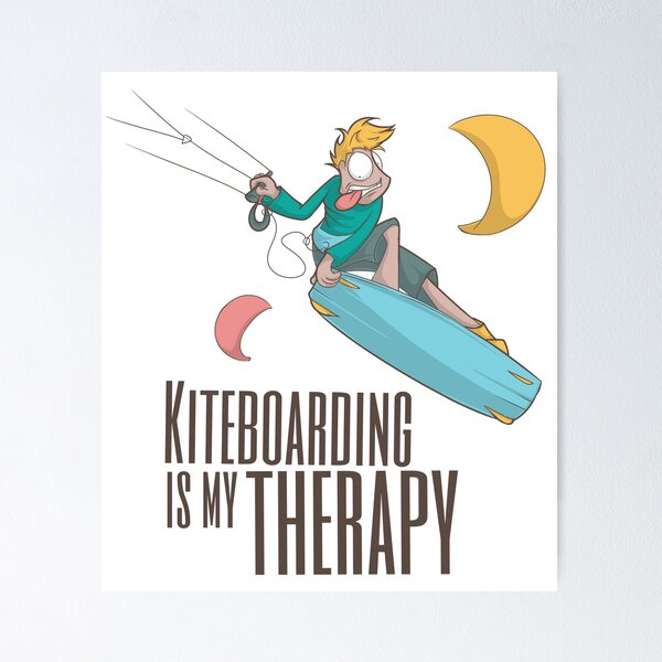Artikel-Vorschau von Kiteboarding-Therapie, lustiges Kitesurf-Design, designt und verkauft von Nick Shevchenko.