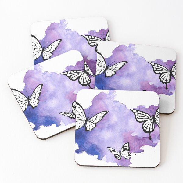 Item preview, Butterspace beautiful butterflies on abstract watercolor background designed and sold by friendly-fox.