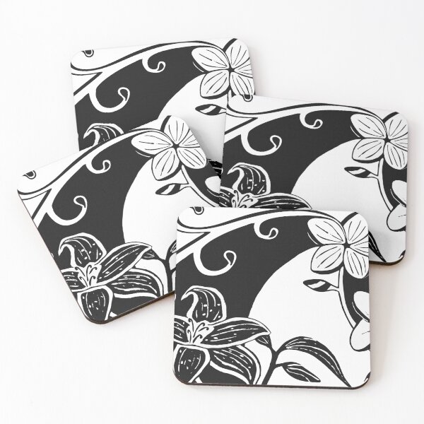 Item preview, Black and White Tropical Flower Design designed and sold by CJAura by Claire Jane Johnson.