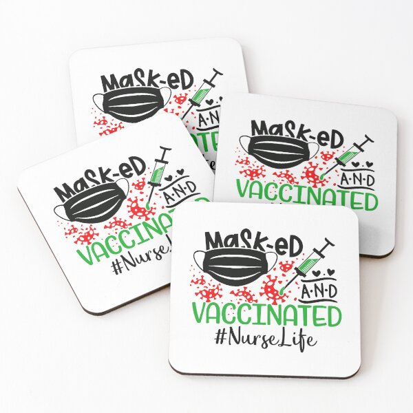 Item preview, Masked and Vaccinated #NurseLife designed and sold by birdmorrison.