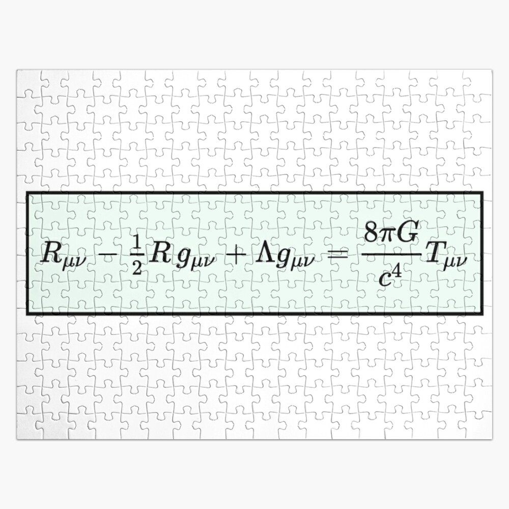 Einstein Field Equations, ur,jigsaw_puzzle_252_piece_flatlay,square_product,1000x1000-bg,f8f8f8