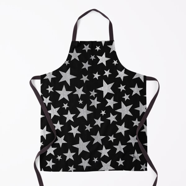Item preview, abstract seamless pattern with gray stars on black background designed and sold by mashmosh.