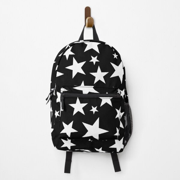 Item preview, abstract seamless pattern with white stars on black background designed and sold by mashmosh.