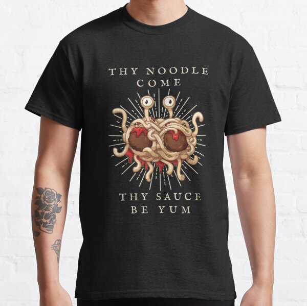 Artikel-Vorschau von Fliegende Spaghettimonster T-ShirtThy Noodle Come, designt und verkauft von AnderCurade.