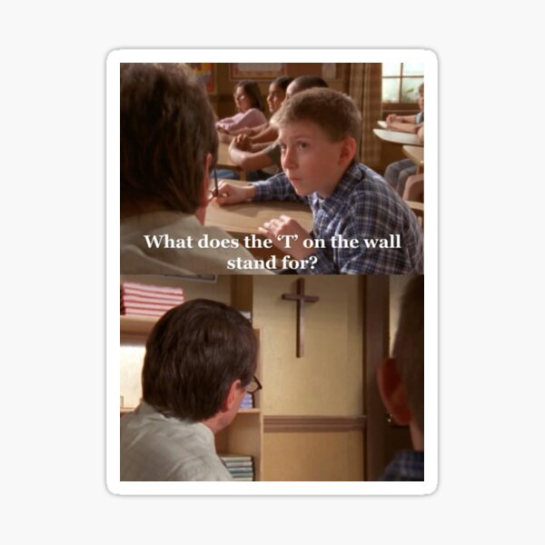 Malcolm in the Middle Dewey Hal T On The Wall Parodia Divertido Meme Pegatina