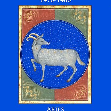 Zodiac sign: Aries from the Book of Hours circa 1470-1480