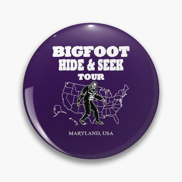 Item preview, Bigfoot Hide & Seek Concert style tee MARYLAND USA funny gifts designed and sold by BRtisticDesigns.