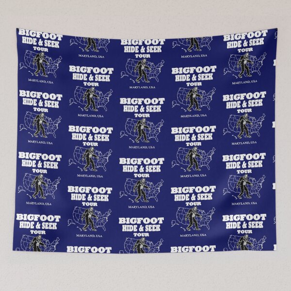 Item preview, Bigfoot Hide & Seek Concert style tee MARYLAND USA funny gifts designed and sold by BRtisticDesigns.