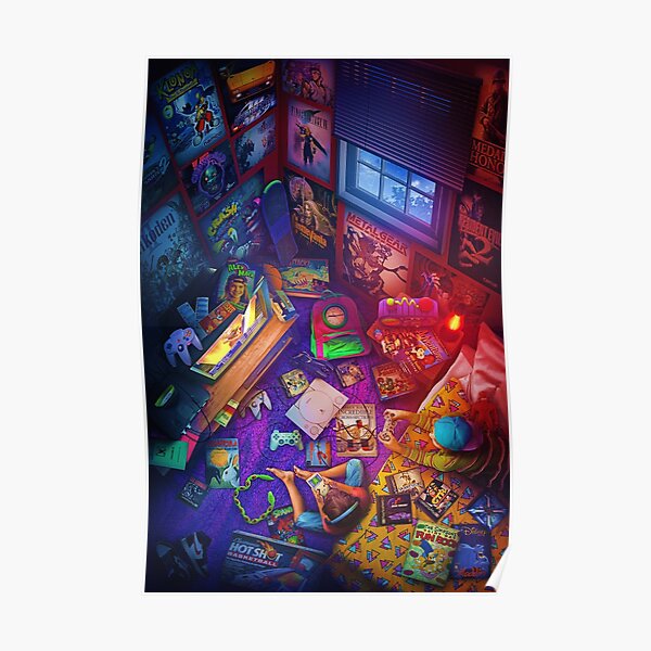 Retro Gaming Room Ps1 Ff7 Poster For Sale By Rachid Lotf Redbubble 9856