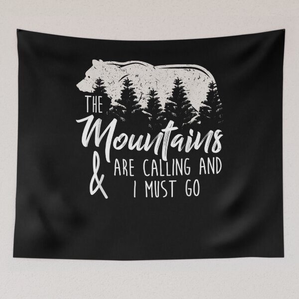 Item preview, The Mountains Are Calling And I Must Go Funny Hiker designed and sold by lolahomya.