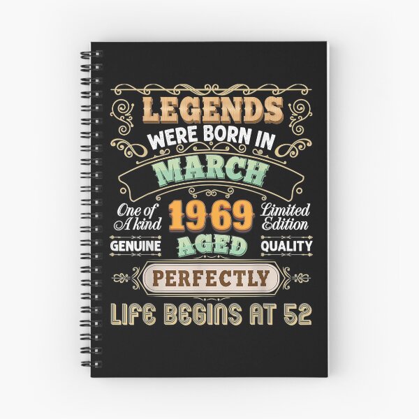 Item preview, Legends Were Born In March 1969 52nd Birthday 52 Vintage designed and sold by lolahomya.