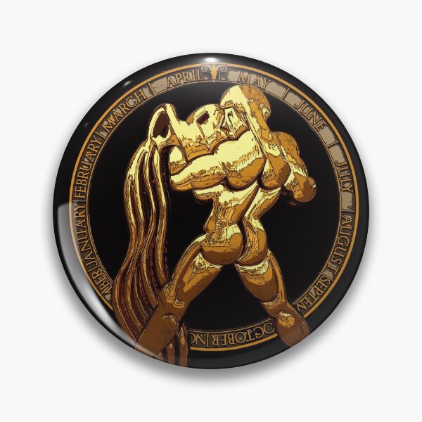 Artikelvorschau, Wassermann Gold Metall Sternzeichen entworfen und verkauft von CodyNorris.