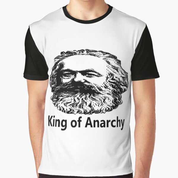 Vista previa del artículo con la obra «Camiseta Marx Rey de la Anarquía Marx», diseñado y vendido por AnderCurade.