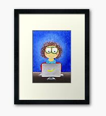 He loves bananas Framed Print